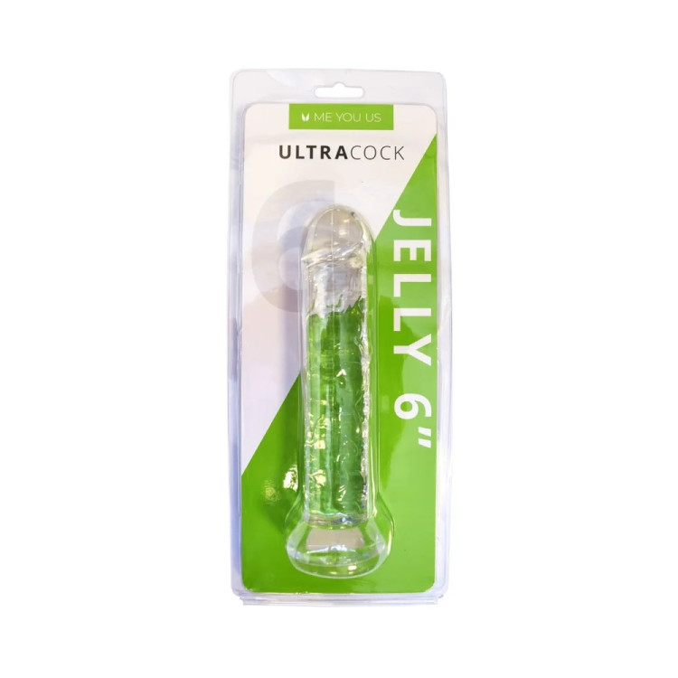 6 in. Ultracock Realistic Jelly Dildo Clear 6 in. Ultracock Realistic Jelly Dildo Clear