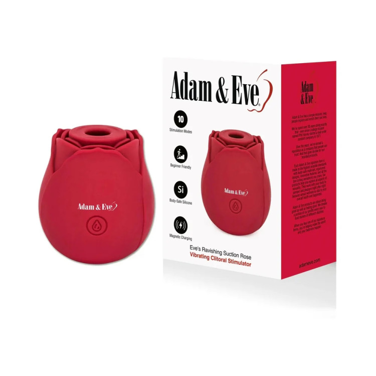 Eve's Ravishing Suction Rose Vibrating Clitoral Stimulator Eve's Ravishing Suction Rose Vibrating Clitoral Stimulator