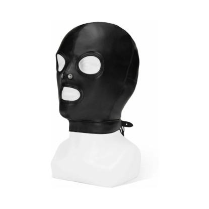 Bondage Hood with Eyes Nose Mouth
