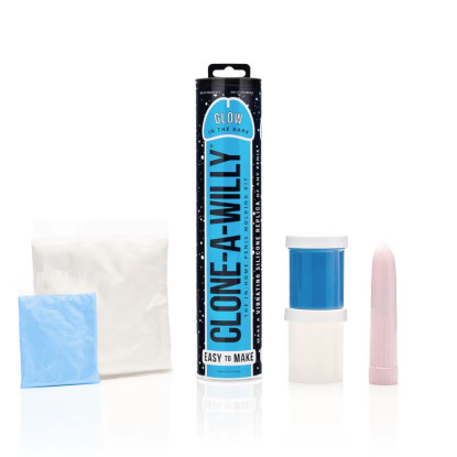 Clone-A-Willy DIY Vibrating Dildo Kit GITD Blue