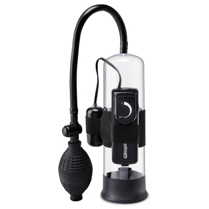 Beginner's Vibrating Penis Pump Clear/Black