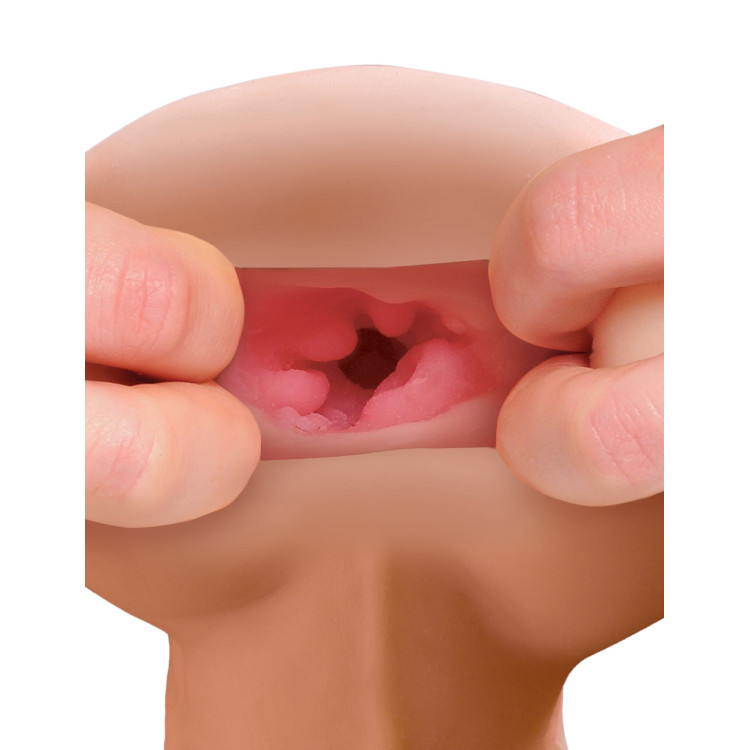 PDX Male Reach Around Anal Stroker and Realistic Cock Beige