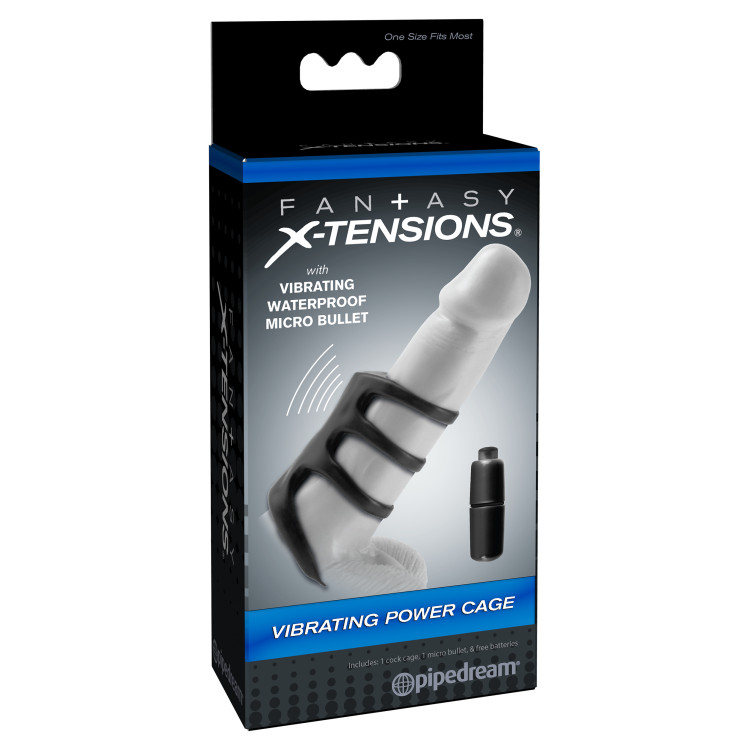 X-tensions Vibrating Power Cage Black X-tensions Vibrating Power Cage Black
