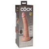 7 in. Realistic Vibrating Dual Density Silicone Dildo with Remote Beige
