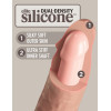 7 in. Realistic Vibrating Dual Density Silicone Dildo with Remote Beige