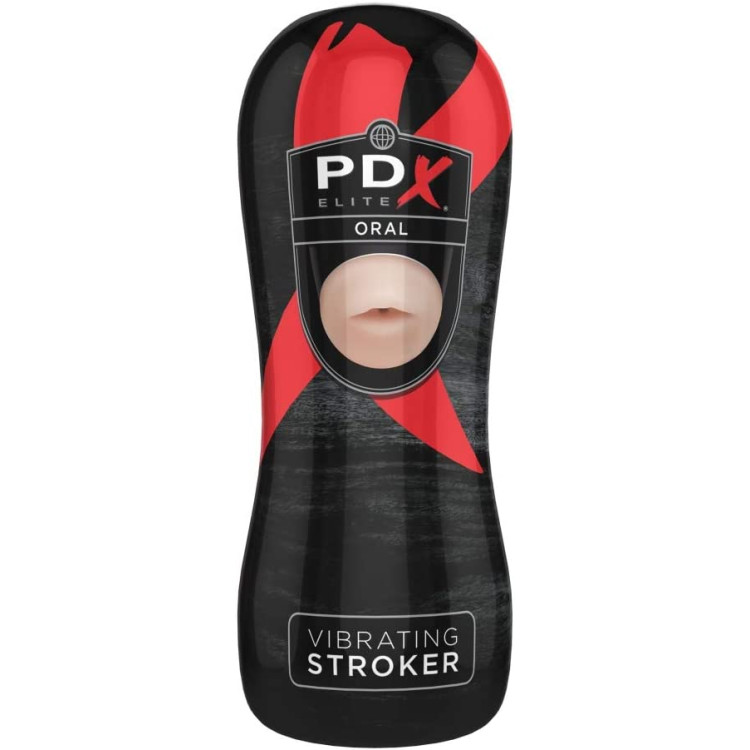 Vibrating Oral Stroker Beige
