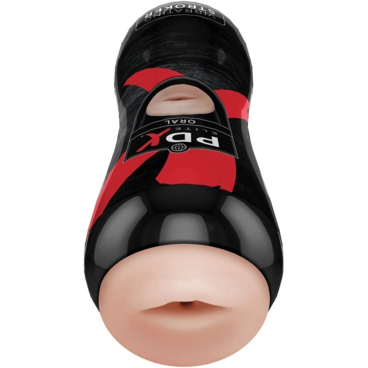 Vibrating Oral Stroker Beige