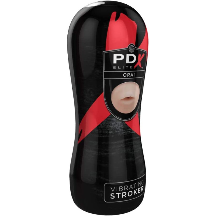 Vibrating Oral Stroker Beige