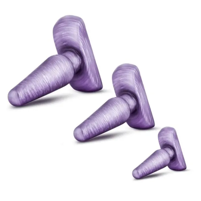 Anal 3-Piece Butt Plug Trainer Kit Purple