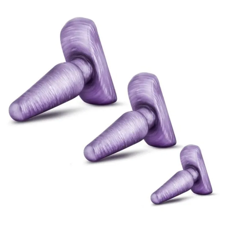 Anal 3-Piece Butt Plug Trainer Kit Purple Anal 3-Piece Butt Plug Trainer Kit Purple
