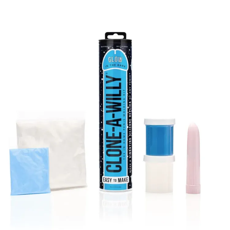 Clone-A-Willy DIY Vibrating Dildo Kit GITD Blue Clone-A-Willy DIY Vibrating Dildo Kit GITD Blue
