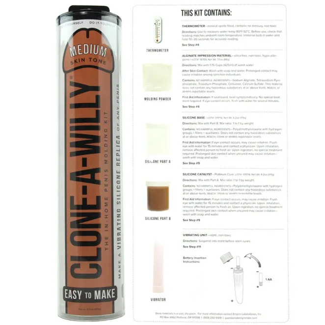 Clone-A-Willy Vibrator Molding Kit Medium Skin Tone