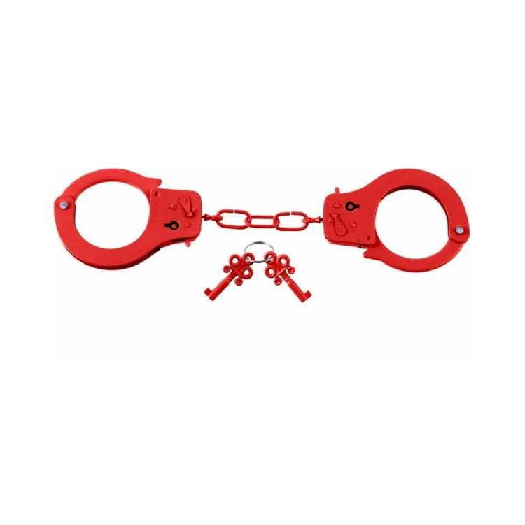 Metal Designer Handcuffs Red Metal Designer Handcuffs Red