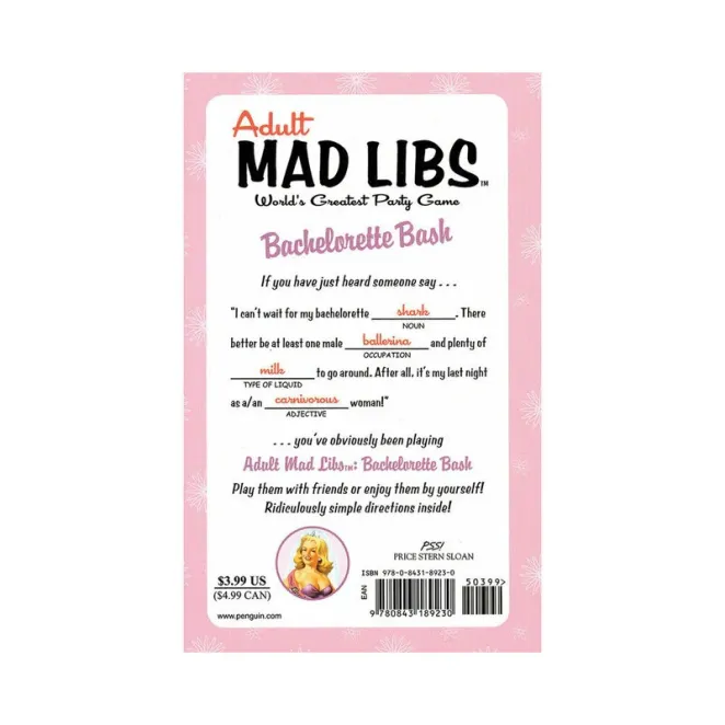 Bachelorette Bash Mad Libs