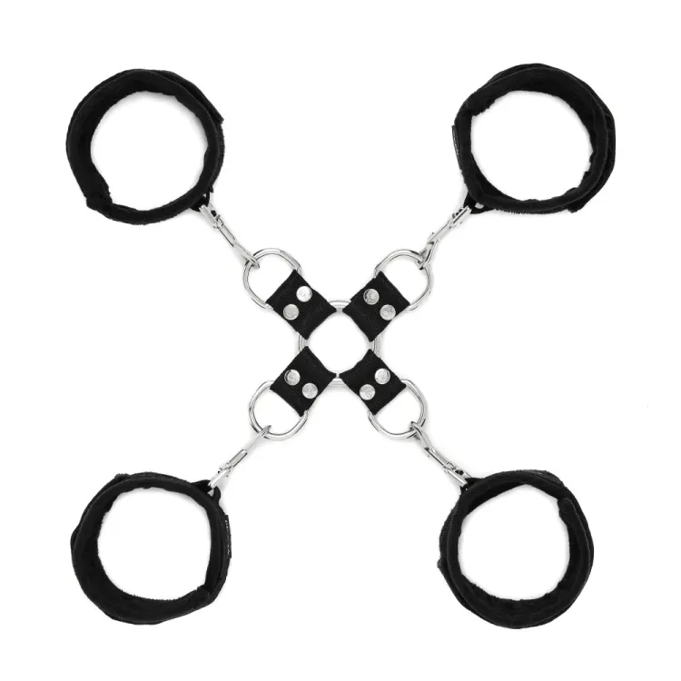 Adjustable Hog Tie & Cuff Set 5-Pc Black Adjustable Hog Tie & Cuff Set 5-Pc Black