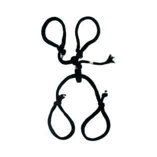 Fetish Fantasy Silk Rope Hogtie Black
