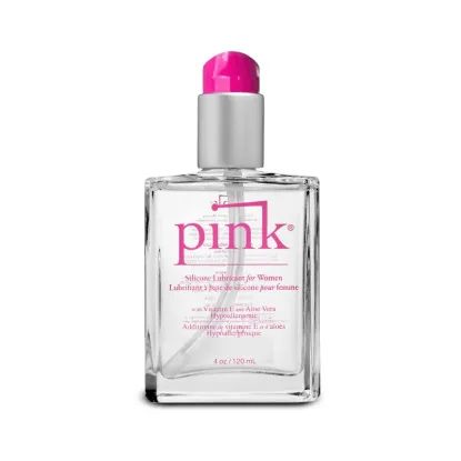 Pink Silicone Lubricant 4 oz. Glass Bottle