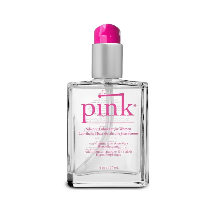 Pink Silicone Lubricant 4 oz. Glass Bottle Pink Silicone Lubricant 4 oz. Glass Bottle
