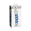 7 Inch Icicles No 5 Sapphire Spiral Glass Dildo