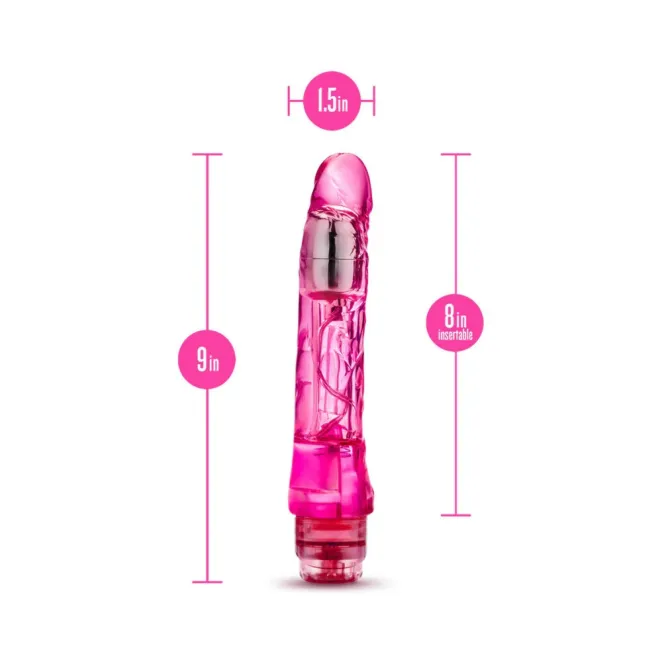 8 Inch Vibrating Realistic Dildo Pink