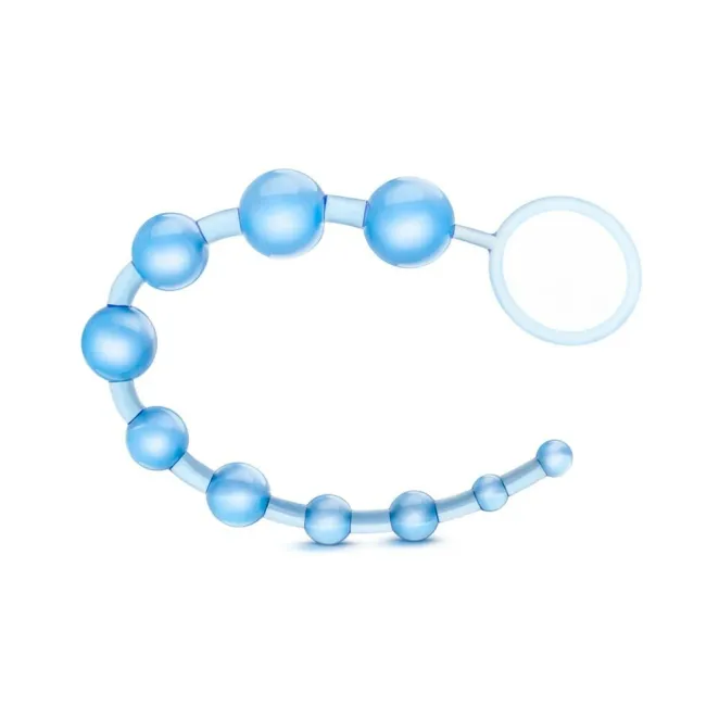 B Yours Basic Anal Beads 12.75 in. Blue
