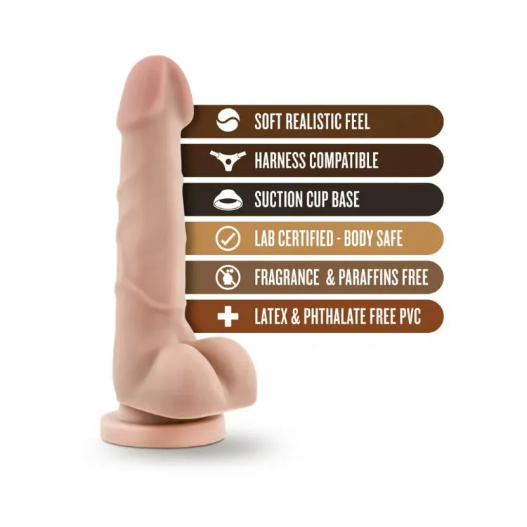 7.75 in. Realistic Dildo with Balls Beige 7.75 in. Realistic Dildo with Balls Beige