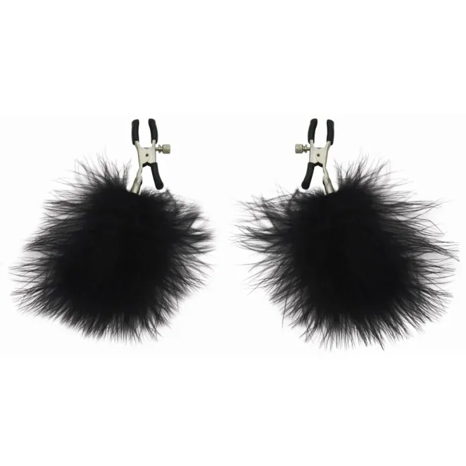 Adjustable Feathered Nipple Clamps Black