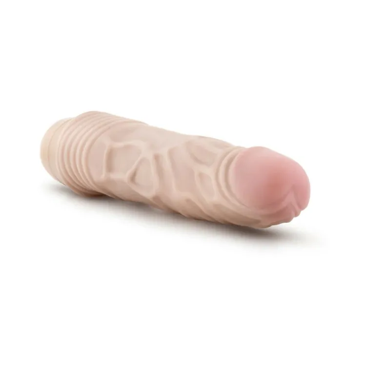 9 in. Realistic Vibrating Dildo Beige