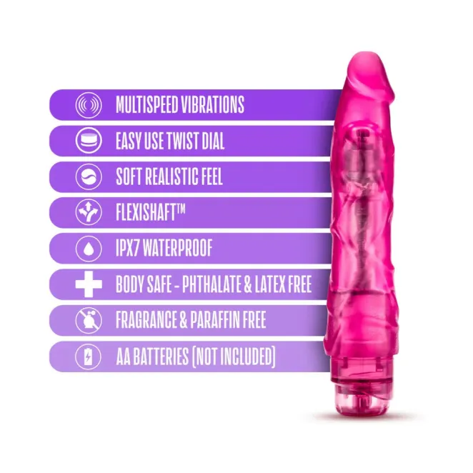 7.5 Inch Vibrating Realistic Dildo Pink