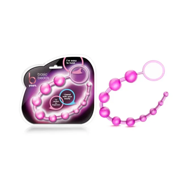 B Yours Basic Anal Beads 12.75 in. Pink