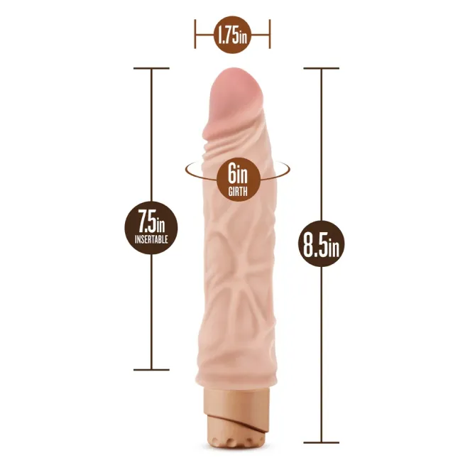 7.5 Inch Vibrating Realistic Dildo Beige