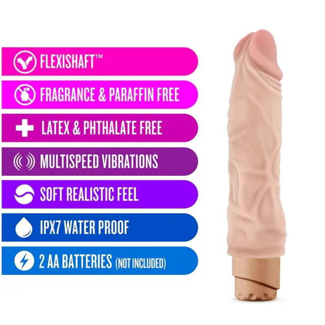 7.5 Inch Vibrating Realistic Dildo Beige