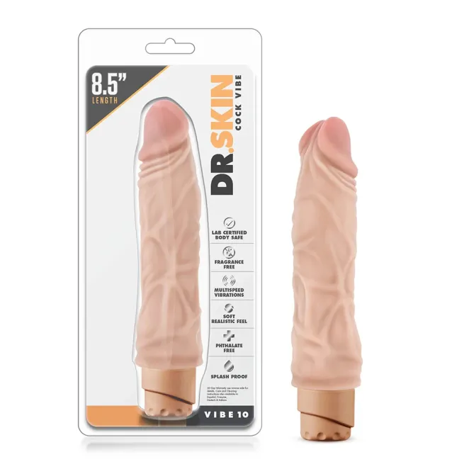 7.5 Inch Vibrating Realistic Dildo Beige