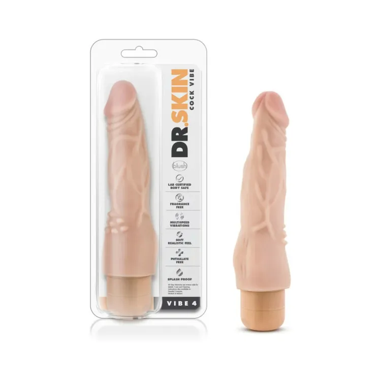 8 in. Realistic Vibrating Dildo Beige 8 in. Realistic Vibrating Dildo Beige