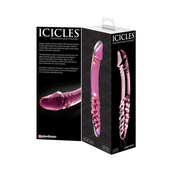 Icicles No 57 Realistic Double Ended Glass Dildo