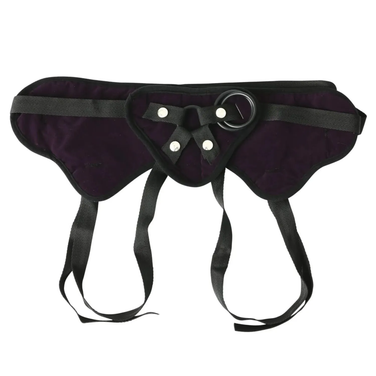Plus Size Plush Adjustable Strap-On Harness Purple