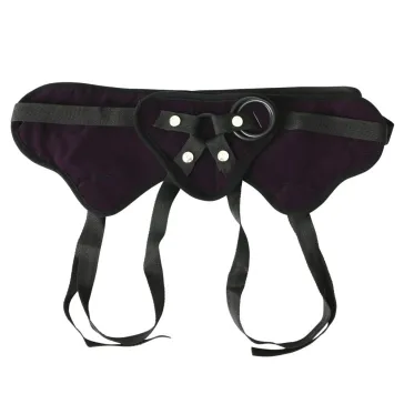Plus Size Plush Adjustable Strap-On Harness Purple