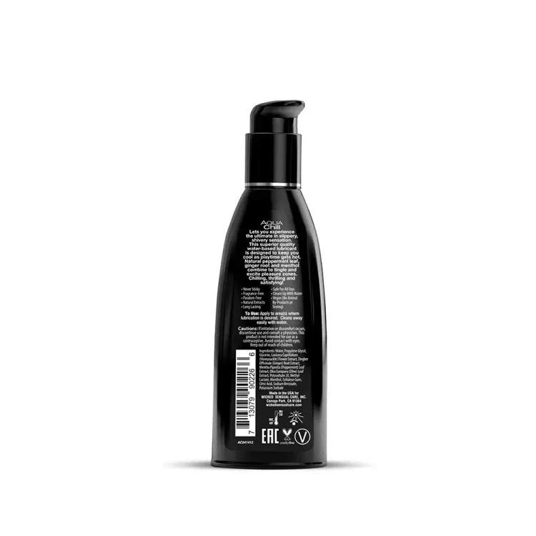 Wicked Aqua Chill Water-Based Cooling Lubricant 2 oz. Wicked Aqua Chill Water-Based Cooling Lubricant 2 oz.