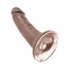 6 Inch King Cock Realistic Dildo with Suction Cup Brown