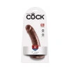 6 Inch King Cock Realistic Dildo with Suction Cup Brown