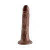 7 Inch King Cock Ultra Realistic Suction Cup Dildo Brown