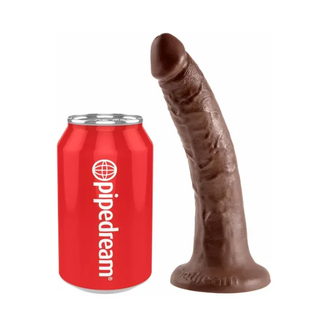 7 Inch King Cock Ultra Realistic Suction Cup Dildo Brown