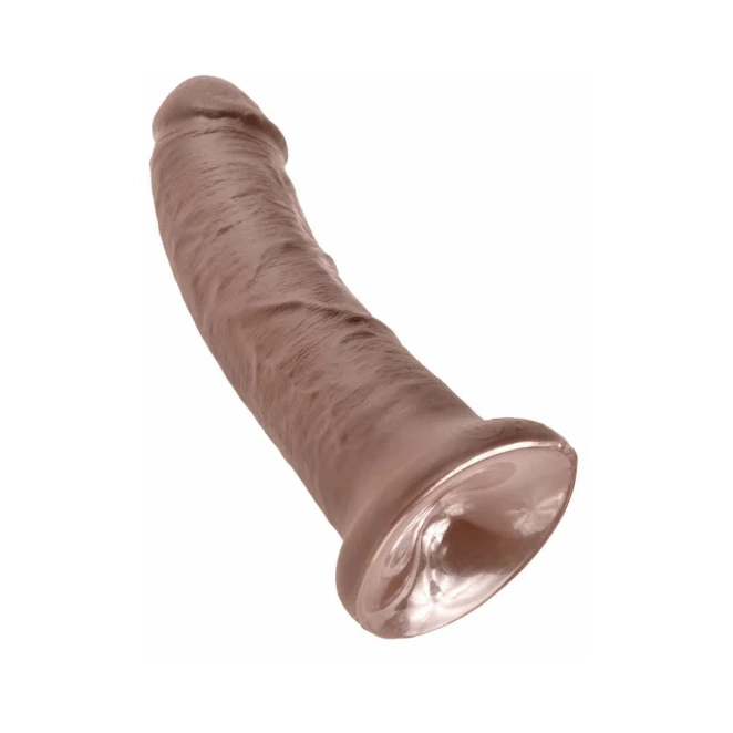 8 Inch King Cock Realistic Dildo with Suction Cup Brown
