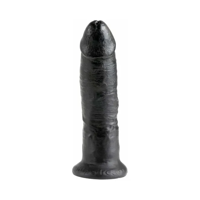 8.5 Inch King Cock Girthy Ultra Realistic Suction Cup Dildo Black