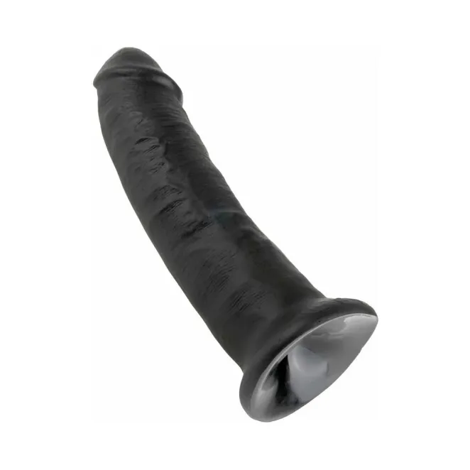 8.5 Inch King Cock Girthy Ultra Realistic Suction Cup Dildo Black
