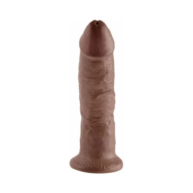 8.5 Inch King Cock Girthy Ultra Realistic Suction Cup Dildo Brown