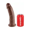8.5 Inch King Cock Girthy Ultra Realistic Suction Cup Dildo Brown