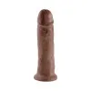 10 Inch King Cock Extra Girthy Ultra Realistic Suction Cup Dildo Brown