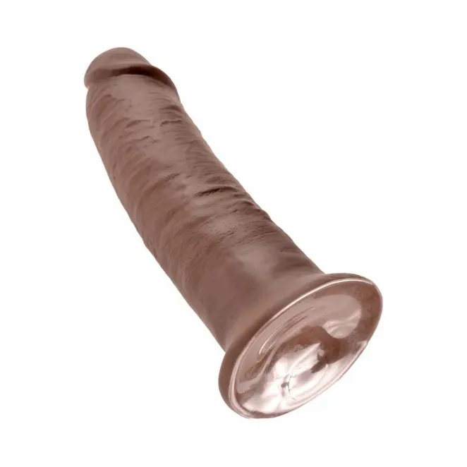 10 Inch King Cock Extra Girthy Ultra Realistic Suction Cup Dildo Brown