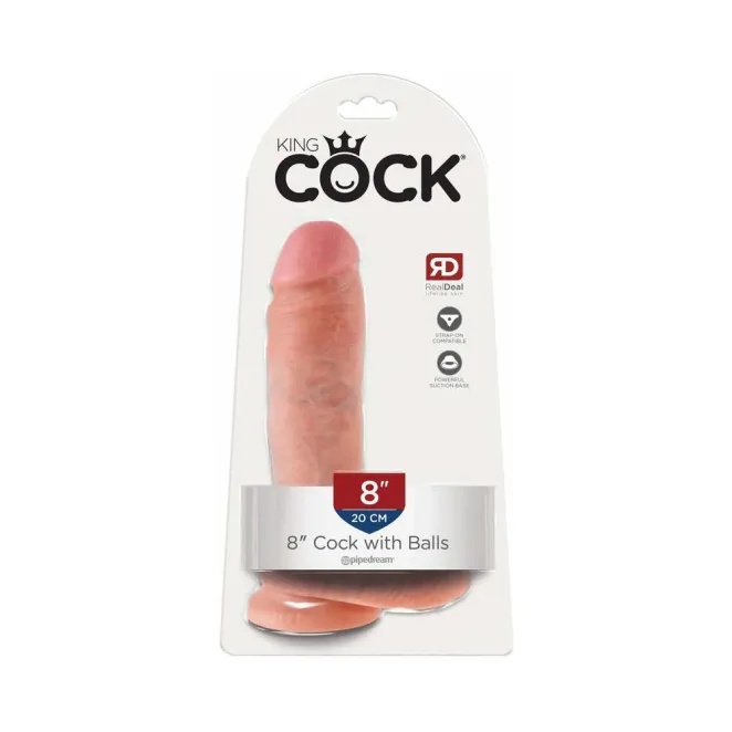6.5 Inch King Cock Ultra Realistic Suction Cup Dildo with Balls Beige